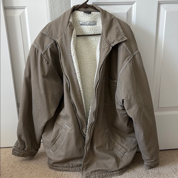 Bullhead winter jacket Men's Tan Jacket with Sherpa Lining - Picture 1 of 4